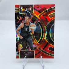 2024 Select WNBA Premier Red Cracked Ice Prizm SP #138 Chelsea Gray Aces