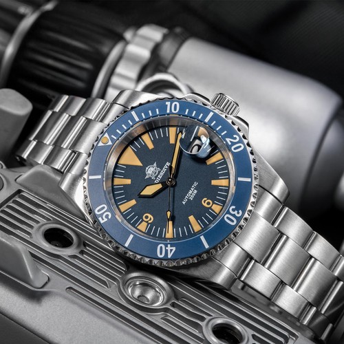 Retro Military Style Automatic Dive Watch Waterproof 200 M NH35A Synthetic Sa... - Picture 4 of 8