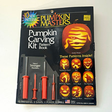 Vintage 1999 Pumpkin Masters Vol 10 Pumpkin Carving Kit 10 Patterns NOS