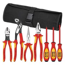 KNIPEX 9K 98 98 25 US 7 Pc Pliers/Screwdriver Tool Set, 1000V, Nylon Pouch