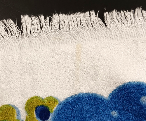 VTG Bassetti Floral Bath Towel Cotton Fringe Flower Power Retro Hippie Italy - Picture 12 of 13