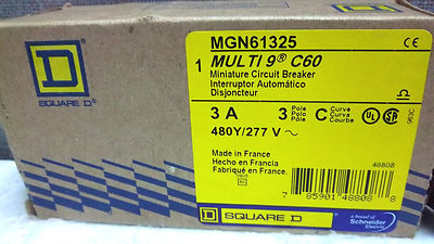 SQUARE D MULTI 9 C60 MINI CIRCUIT BREAKER MGN61325 NEW MGN61325