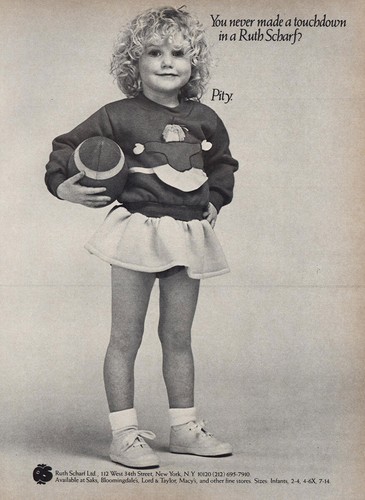 1984 Ruth Scharf: Never Made Touchdown Pity Vintage Print Ad - 第 1/1 張圖片