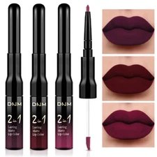 Evpct 3Pcs Dark Deep Red Purple Plum Black Cherry Lip Tint Stain Peel off 24 Hr 