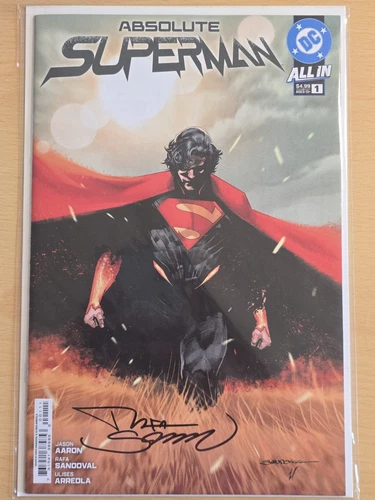 ABSOLUTE SUPERMAN #1 DC COMICS 1ST PRINT 2024 RAFA SANDOVAL SIGNED W/ COA NM