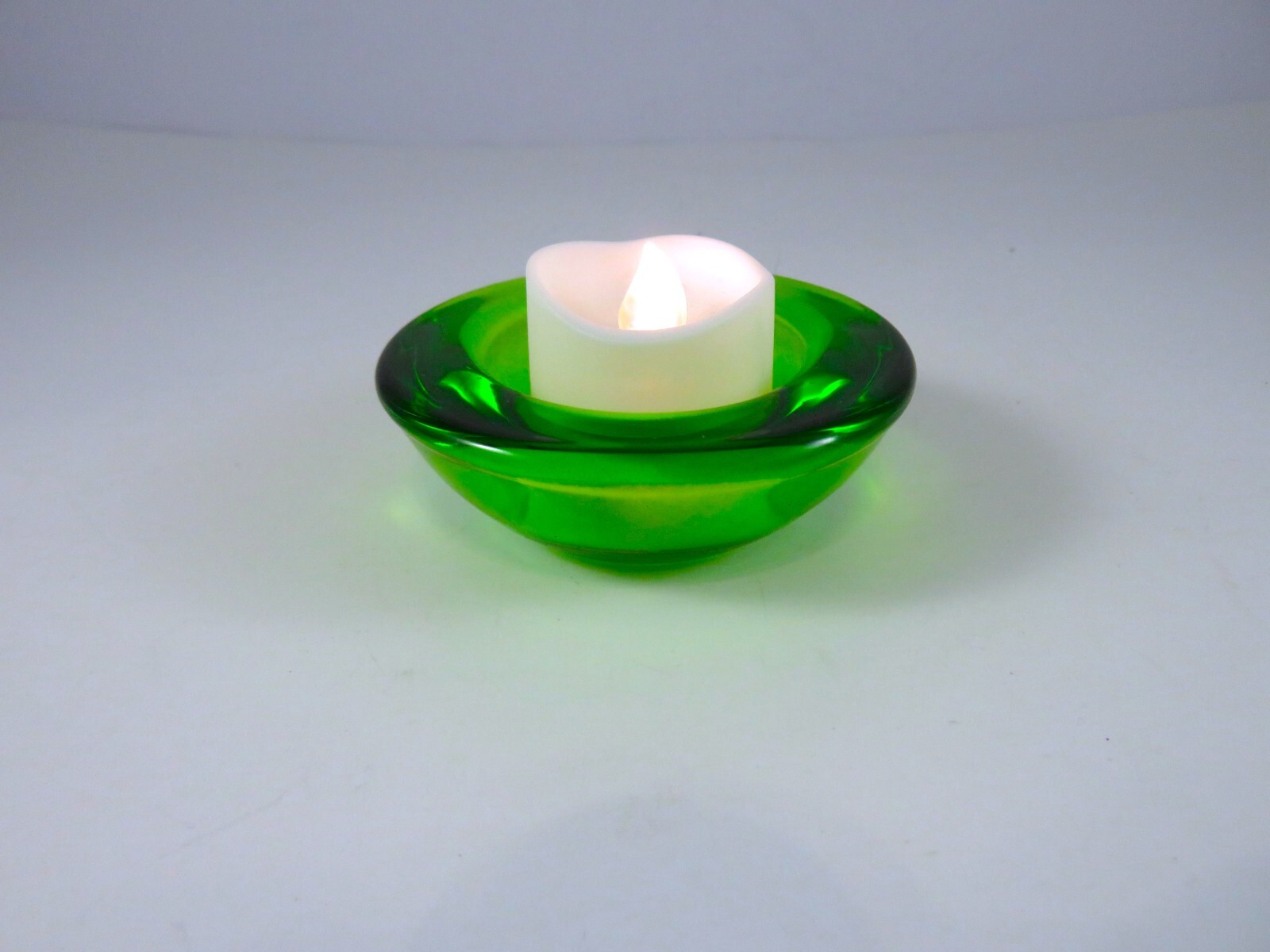 Eastland Chunky Green Glass Tealight Candle Holders Set Of 5 Wedding Or