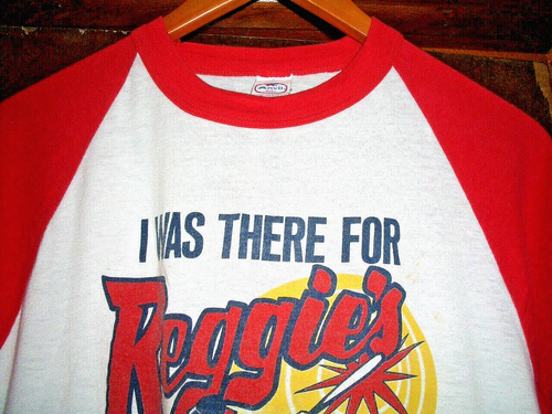 VINTAGE ANVIL ATHLETIC 1984 REGGIE JACKSON 500th HOME RUN T-SHIRT SIZE XL - - Picture 6 of 8