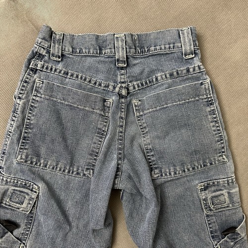 Vintage LEE PIPES Boys Light Blue Denim Wide-Leg Skater Jeans Size 10R 25x24 - Picture 8 of 11