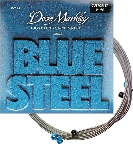 Dean Markley 2554 Blue Steel Electric Guitar Strings, Gauges 9-46, Custom Light