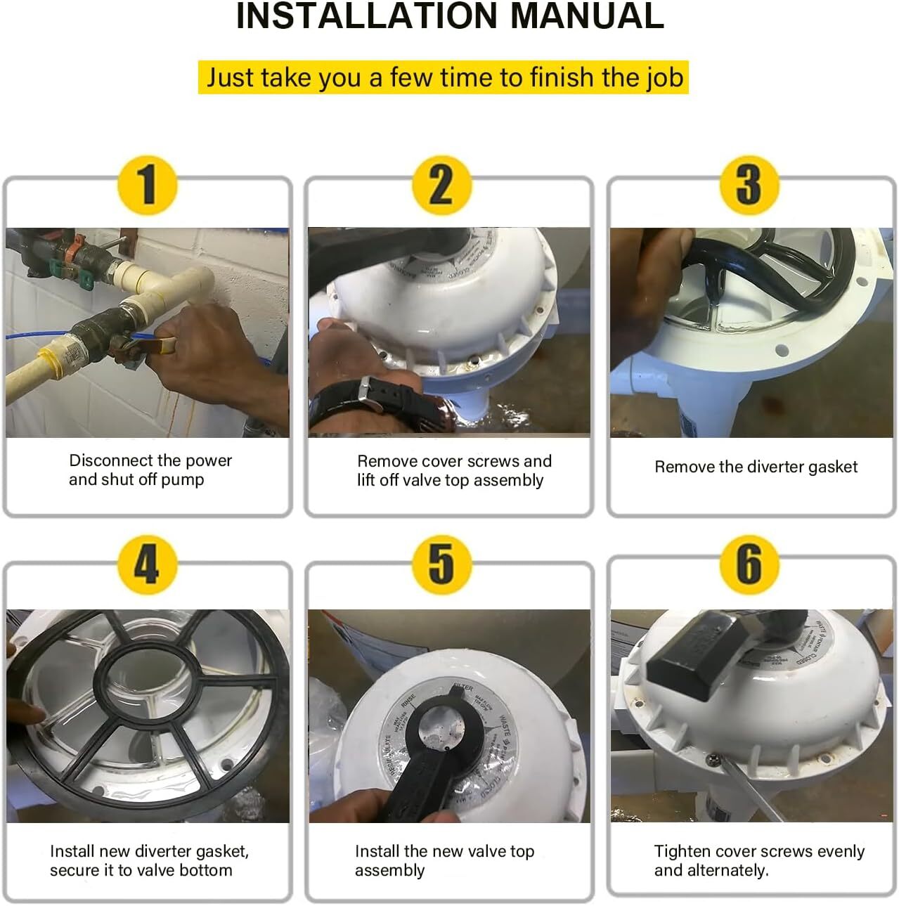 Replace for Pentair 272422 Hi Flow 2" Valve Top Assembly 261049, 261050