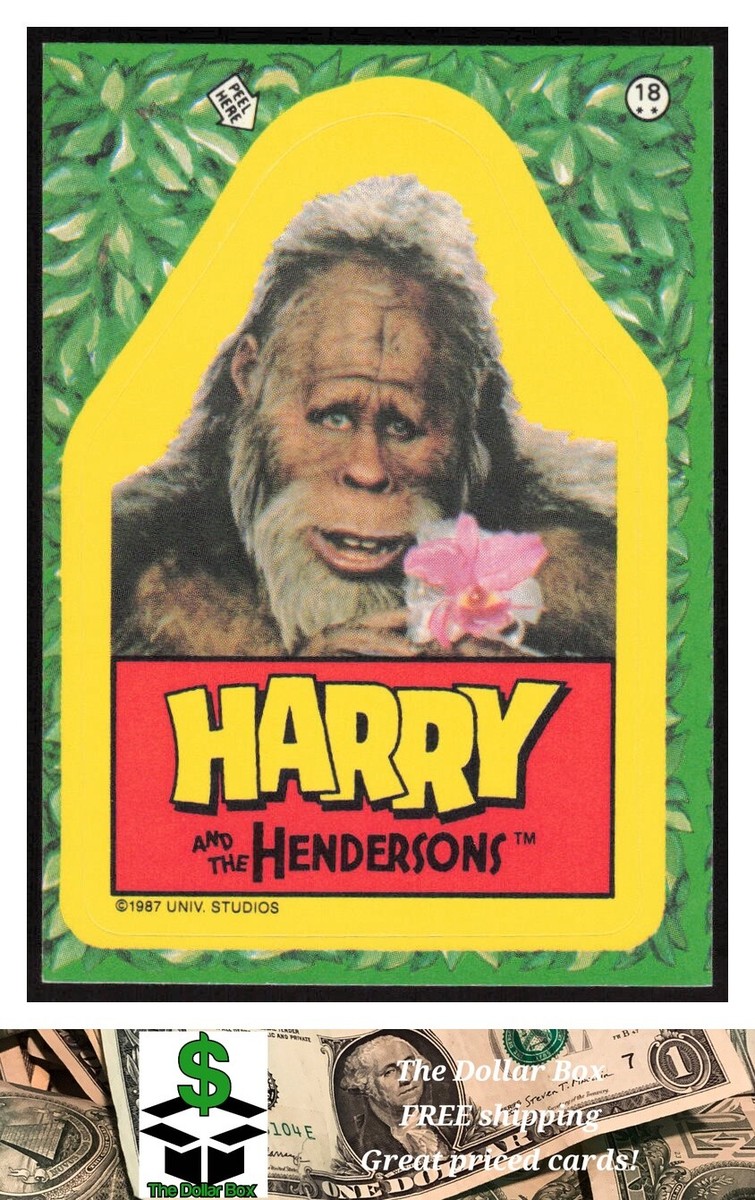 1987 Topps Harry and the Hendersons Stickers #18 (Harry with pink