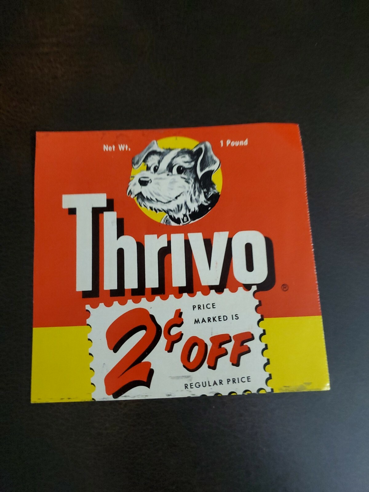 Vintage 1940s Thrivo Dog Food Can Label 1 Of 4 Versions eBay