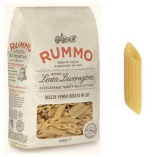 PASTA RUMMO 500 GR MEZZE PENNE RIGATE N° 28 PASTIFICIO RUMMO LENTA LAVORAZIONE
