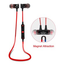Magnetic Wireless Headsets In-Ear Neckband Headphones Sweat-proof Sport Earbuds