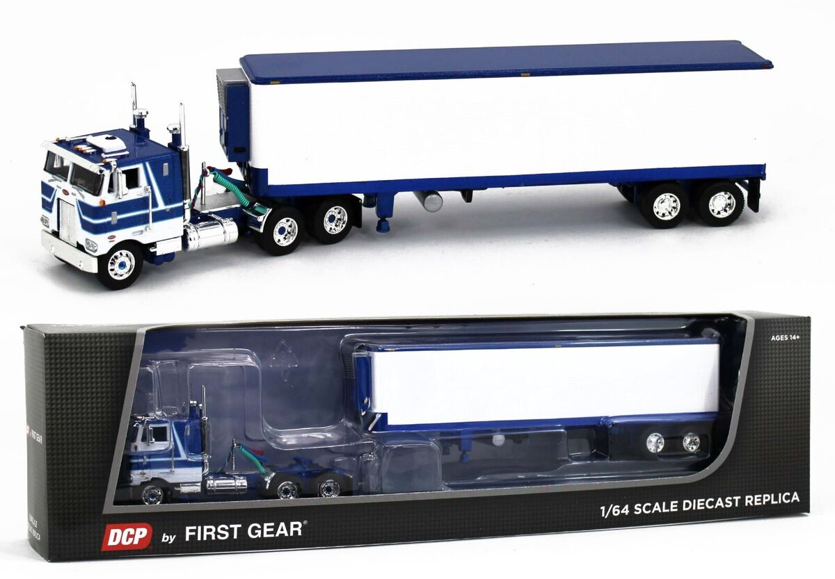 2022 DCP 1:64 *SURF BLUE & WHITE* Peterbilt 352 COE w/Vintage Reefer Trailer NIB 2022 DCP 1:64 *SURF BLUE & WHITE* Peterbilt 352 COE w/Vintage Reefer Trailer NIB