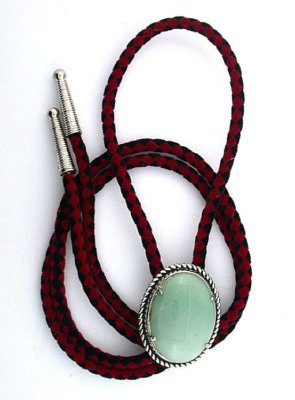 Green Aventurine Cab Cabochon Gem Stone  Gemstone Bola Bolo Tie Cord EPBT5