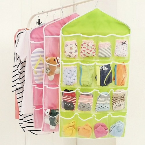 Hanging Storage. 16 Clear Pockets. Use with Coat Hanger. Handy Organiser. Travel - Picture 6 of 21