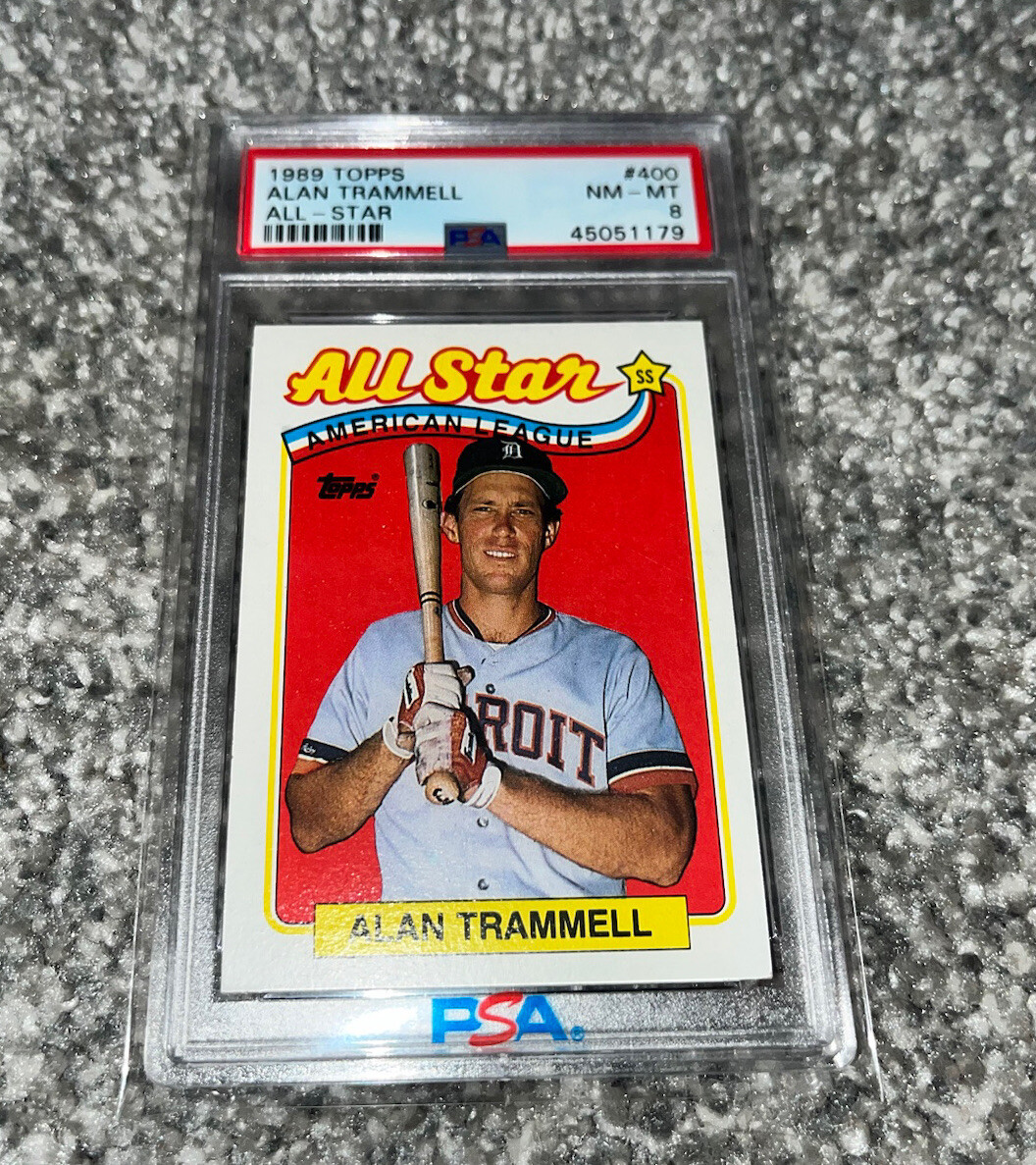 1989 Topps 400 Alan Trammell PSA 8 Detroit Tigers HOF All-Star POP 9