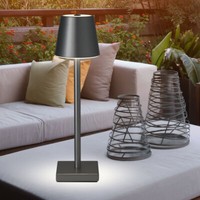 Tischleuchte AußEn Tischlampe Gartenlampe Led Touchdimmer Silber Akku Wohnzimmer