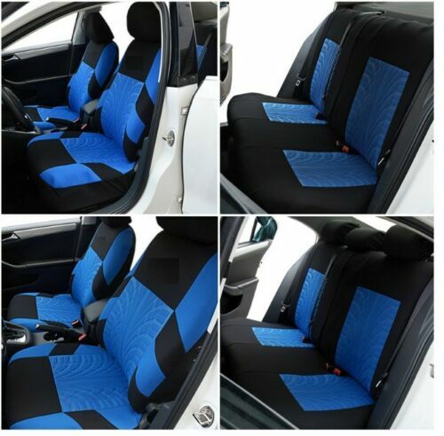 FULL SET BLUE FABRIC CAR SEAT COVERS FOR PEUGEOT 106 205 206 207 306 307 407 - Picture 6 of 9