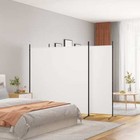 NNEVL 3-Panel Room Divider White 525x180 cm Fabric