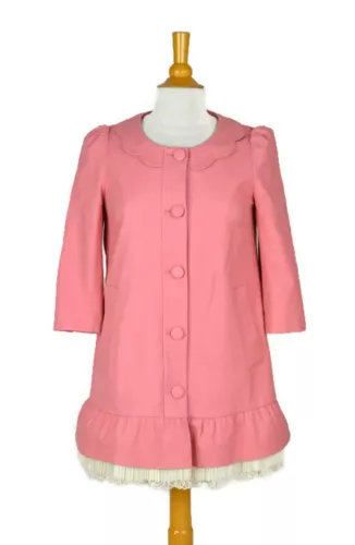 FIVE PLUS Pink Lolita Jacket Size M Women's 3/4 Sleeve Korean Japanese EX COND!