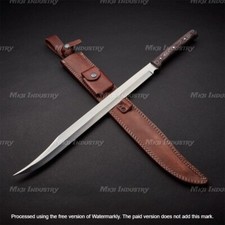 Hand Forged D2 Steel Hunting Short Sword Machete Knife Full Tang Sword W/Sheath