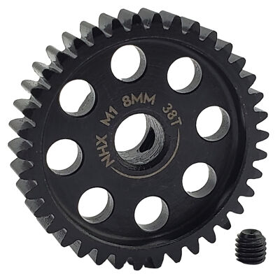 NHX RC MOD1 8mm Bore Hardened Steel 38T Pinion Gear Speed Run Drag Racing