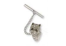 Westie Tie Tack Jewelry Sterling Silver Handmade West Highland White Terrier Tie