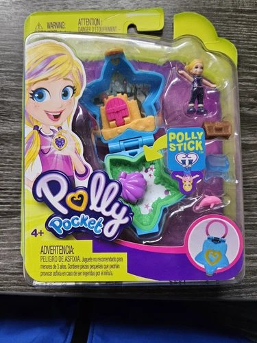 Polly Pocket Tiny Pocket Places Beach Compact Polly Stick Dolphin Mattel