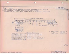 1967 Milwaukee Road Railroad Blue Print Page Flat Car 66500-66514