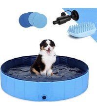 Small Plastic Dog Paddling Pool Swimming Portable PVC Bath 32"x8" / 80cm x 20cm