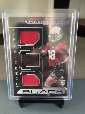 2024 Panini Black Marvin Harrison Jr Components #C04 45/99 Triple Patch!