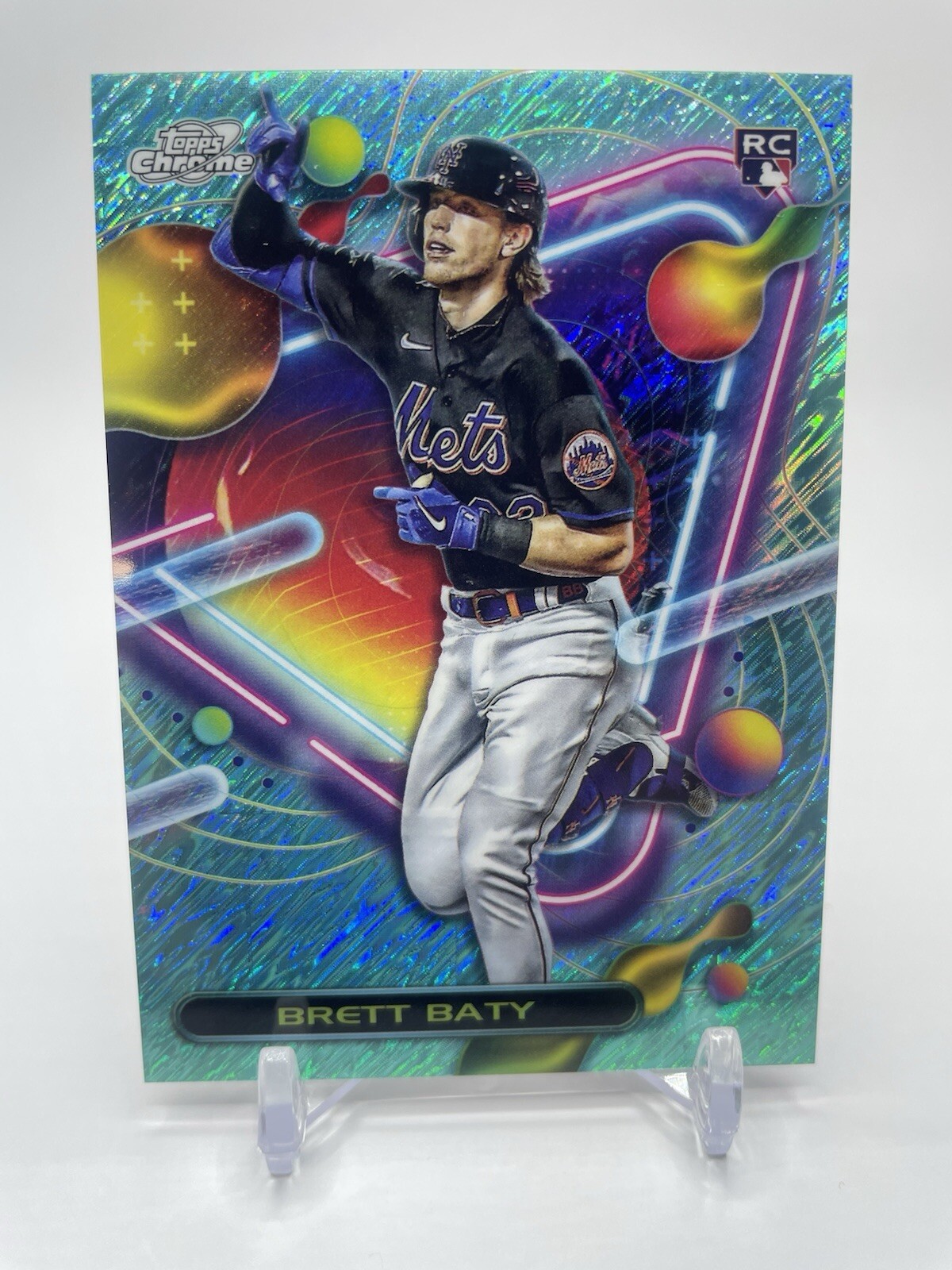 Brett Baty 2023 Topps Cosmic Chrome Aqua Equinox /199 RC New York Mets Rookie 