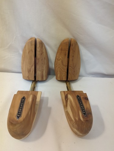 Vtg Set Mens Florsheim Wooden Shoe Keepers Wood Stretcher Size Medium Sz M Usa - Picture 6 of 7
