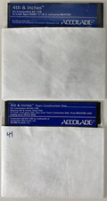 Accolade 4th & Inches & Team Construction Disks No Manuals Commodore 64 UNTESTED