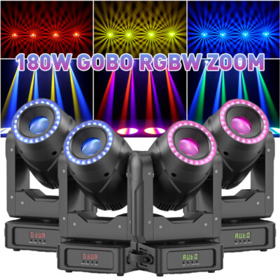 180W Moving Head Light W/Case 7Gobo Beam Stage Spot Lighting Zoom DJ Disco DMX