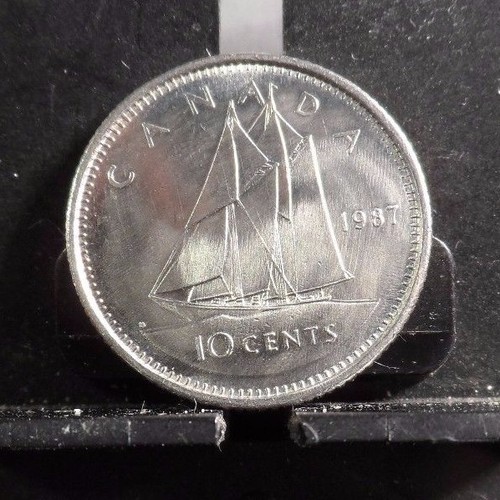 MONEDA CANADIENSE DE 10 CENTAVOS 1987 CIRCULADA (82617) 1... - Imagen 2 de 3