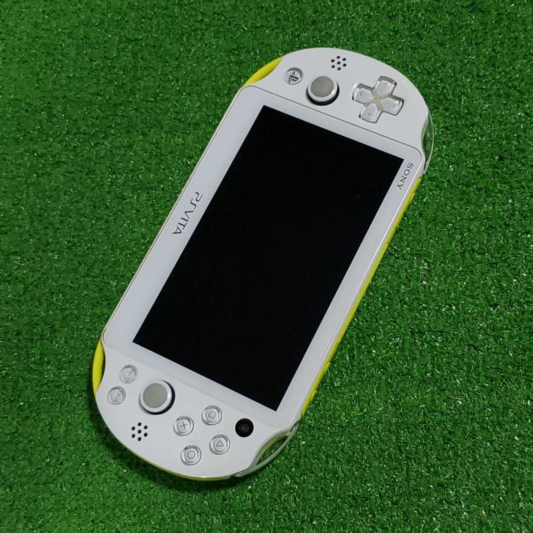 Good】SONY PS Vita Wi-Fi Console PCH-2000 ZA13 White/ Lime Green