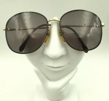 Vintage Artoptic Up Tempo 9 Gold Gunmetal Round Sunglasses Italy FRAMES ONLY