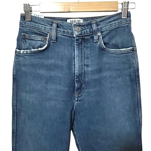 AGOLDE PINCH WAIST HIGH RISE MEDIUM BLUE WASH DENIM JEANS STRAIGHT LEG GR. 26 - Bild 2 von 16