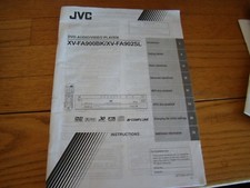 LOT OF 2 JVC DVD AUDIO/VIDEO PLAYER INSTRUCTIONS XV-FA  XV-S500 SERIES