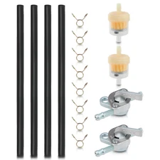 2x 1/4" Inline Gas Fuel Shut Off Valve Switch Petcock For Pocket Bike ATV TaoTao