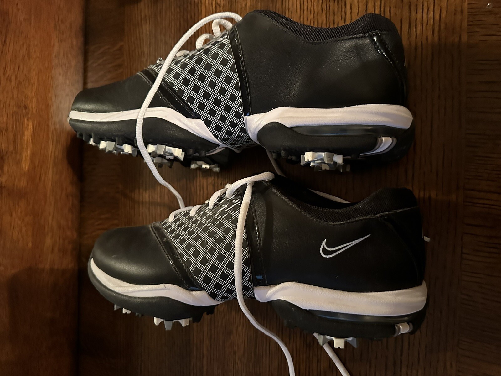 Nike Air Women Size 8 Golf Shoes Lunar Embellished Black W/ White