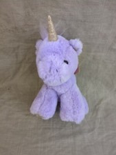Fao Schwarz 6" Sparklers Lavender Gold Baby Unicorn Toy Plush
