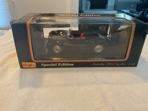 EUC MAISTO SPECIAL EDITION 1:18 DIECAST BLACK PORSCHE 550 A SPYDER