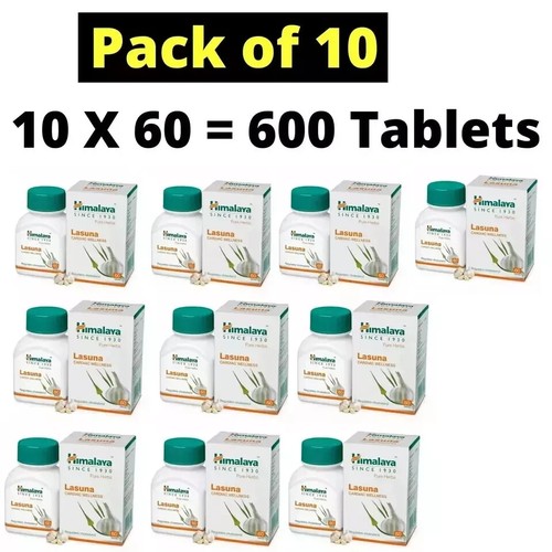 🌿 Himalaya Lasuna 60 Tabs x10 – Ayurvedic Cholesterol Support | Heart Health - 第 1/8 張圖片