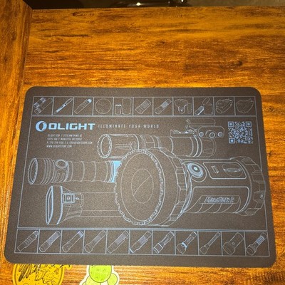 Olight Work Mat Desk Mat Mousepad New Black Blue Flashlight Gun Work Mat