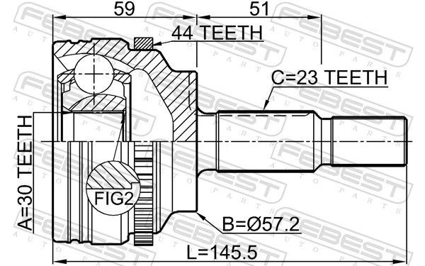 FEBEST Junta Del Eje de Transmisión Kit Apto para Renault Kangoo Megane Scénic - Imagen 4 de 4