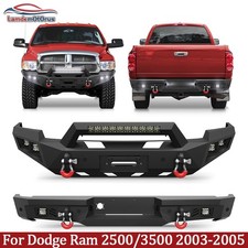 Front Or Rear Bumper For 2003-2005 Dodge Ram 2500 3500 Withled Light Winch Plate